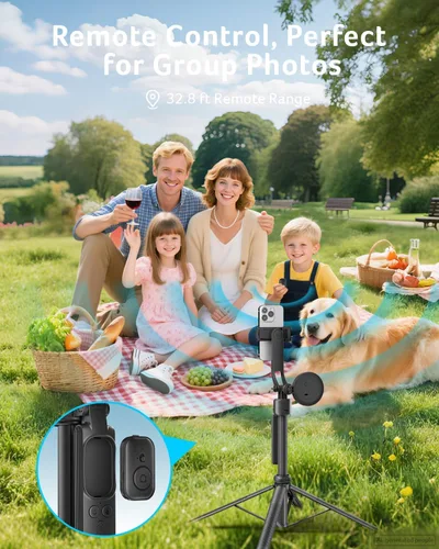Miniatura 6 de Acer Gadget - Trípode de seguimiento facial automático para iPhone/teléfono celular/Android/cámara con luz y control remoto, 64 pulgadas, sin
