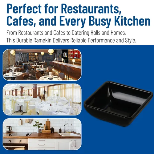 Miniatura 7 de Carlisle FoodService Products 086003 Molde cuadrado individual de melamina, 2 oz de capacidad, 1.5 in de largo x 1.4 in de ancho x 1.0 in de alto