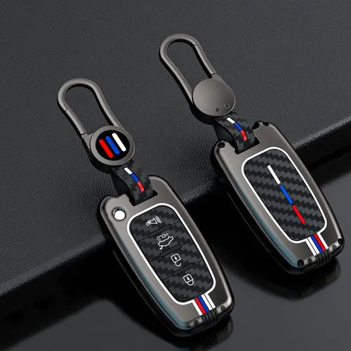 Miniatura 3 de Funda de aleación de zinc compatible con Hyundai Elantra GT Genesis Coupe Sonata Veloster Tucson Kia Optima Rio Forte Koup Soul Sportage Gris