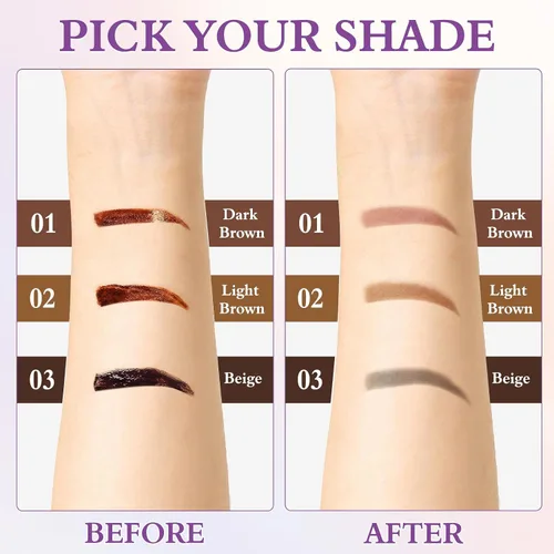 Miniatura 8 de Tinte de gel para cejas: tinte de cejas de larga duración hasta 3 días, gel de cejas impermeable y a prueba de manchas para cejas más completas
