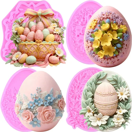 Miniatura 18 de ZiXiang Molde de silicona para fondant de conejo, orejas de conejo de Pascua, moldes de chocolate para decoración de pasteles, decoración de Estilo b