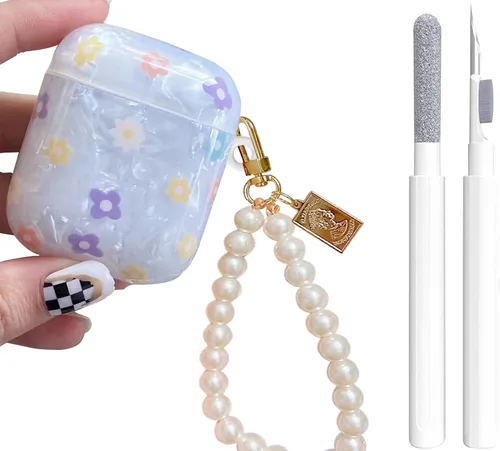 Miniatura 13 de Funda protectora rígida con estampado de animales compatible con AirPods 2/1 generación de piel portátil y a prueba de golpes para mujeres, niñas