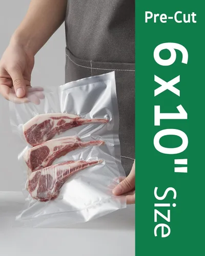 Miniatura 2 de Syntus - 100 bolsas de sellado al vacío pinta de 6 x 10 pulgadas para sellar una comida, grado comercial sin BPA, bolsas de sellado precortadas