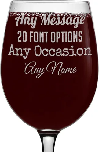 Miniatura 18 de Copa de vino personalizada sin tallo, grabada para el Día de la Madre, monograma circular, copa de vino personalizada para mamá, copas de vino