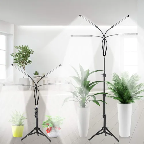 Miniatura 2 de GHodec Luz de Crecimiento con Soporte, 5500K Espectro Completo Luz de Piso de Cuello de Cisne para Plantas de Interior en Crecimiento, 5 Niveles