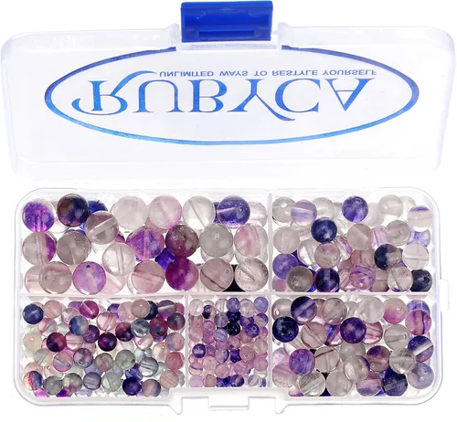 Miniatura 18 de RUBYCA Natural negro lava piedras preciosas redondas sueltas cuentas organizador caja de plástico fabricación de joyas mezcla tamaños