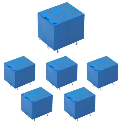 Miniatura 6 de Tnisesm /6 unids DC 5 V bobina SPDT 5 pines mini PCB Power Relay JQC 3FF T73-5P-5V-B