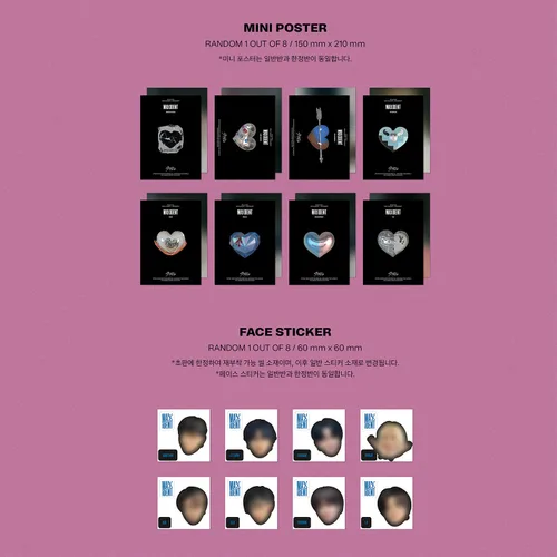 Miniatura 5 de STRAY KIDS - Mini álbum MAXIDENT HEART Ver. Photobook R + papel de letras + tarjetas de fotos + mini póster + calcomanía facial + 1 marco