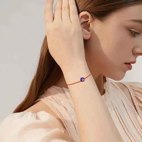 Miniatura 4 de 4 pulseras ajustables contra el mal de ojo, hechas a mano, joyería contra el mal de ojo, pulsera de protección contra el mal de ojo para mujer
