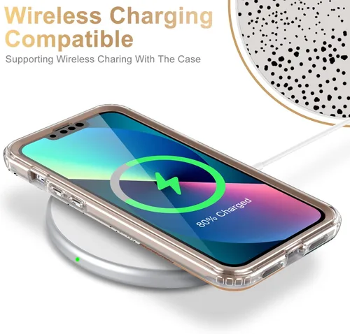 Miniatura 5 de Esdot Funda protectora para iPhone 13 Mini con protector de pantalla integrado, protección de grado militar con diseños de moda para mujeres