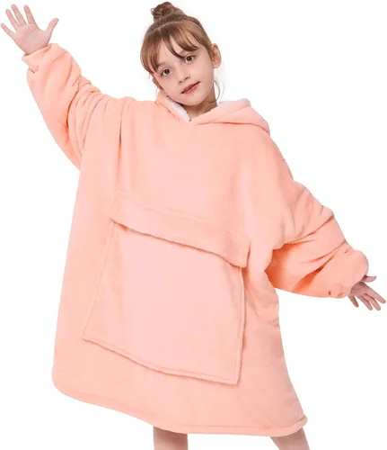 Miniatura 16 de yescool - Manta con capucha para niños, sudadera con manta de gran tamaño con sherpa, regalos para niñas adolescentes, jóvenes, niños, niñas