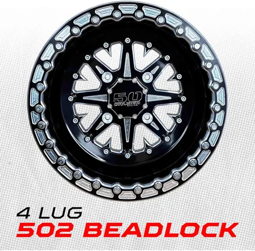 Miniatura 5 de 1 rueda 50 Caliber Racing Beadlock de 15 pulgadas – Llantas de aluminio Billet 6061 para CanAm X3 Honda Talon Kawasaki KRX1000 Ruedas UTV/ATV