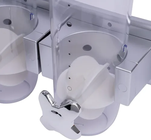 Miniatura 2 de Dispensador de cereales para montar en la pared, organizador de cereales, dispensador de granos de café con 2 cubos y 2 tazas, almacenamiento