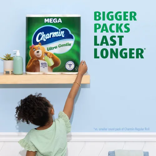 Miniatura 4 de Charmin Papel higiénico ultra suave, 9 megarrollos, 231 hojas por rollo