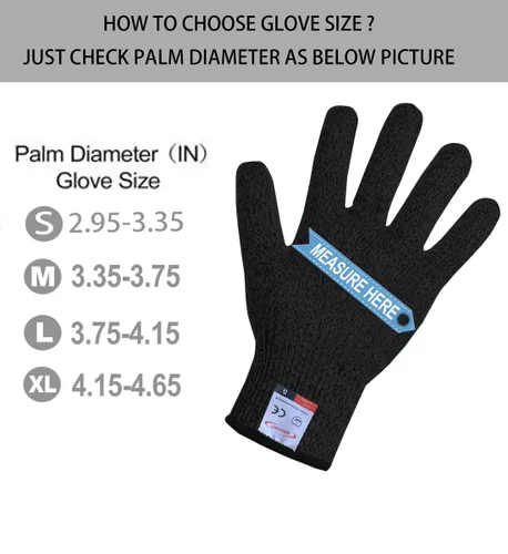 Miniatura 7 de Guantes de corte ohsuni, 2 pares de guantes resistentes a cortes de grado alimenticio, guantes resistentes a cortes para cocina, descascarar ostras