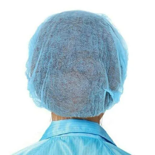 Miniatura 7 de Bluehill 100 piezas Red de pelo de 21 pulgadas desechables Bouffant Caps Redecillas azules, cubierta para el cabello, no plisadas Gorros