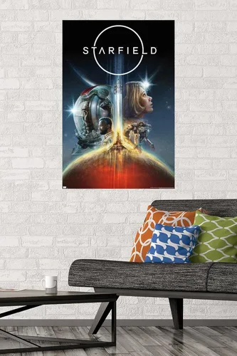 Miniatura 2 de Starfield - Póster de pared Key Art, 34 pulgadas de largo x 22.4 pulgadas de ancho, versión sin marco