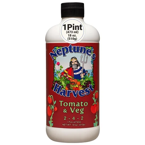 Miniatura 9 de Neptune's Harvest Fertilizante orgánico para plantas de tomate y verduras (2-4-2) – Alimento líquido para plantas con pescado fresco, algas marinas