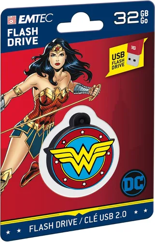 EMTEC 32GB-Wonderwoman DC Comics Collector USB 2.0 3D Soft Touch Gum Flash Drive