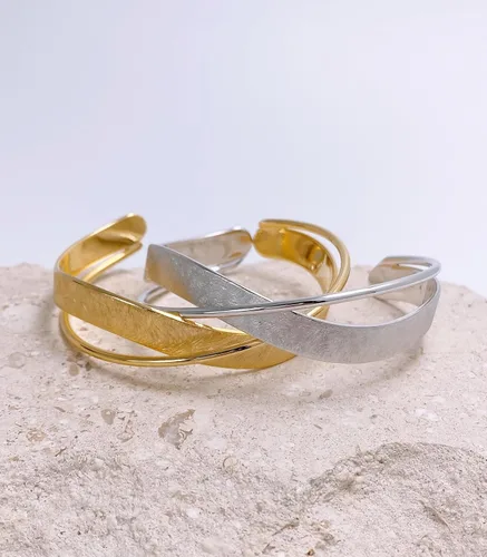 Miniatura 24 de OZEL - Pulseras para mujer, chapados en oro real de 18 quilates, pulseras de oro de cristal colorido para regalos