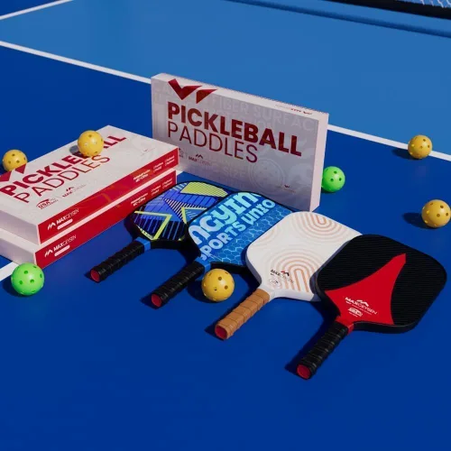 Miniatura 6 de Juego de paletas de pickleball con 2 raquetas de pickleball, 4 bolas de pickleball y bolsa de pickleball superficie de fibra de carbono para hombres