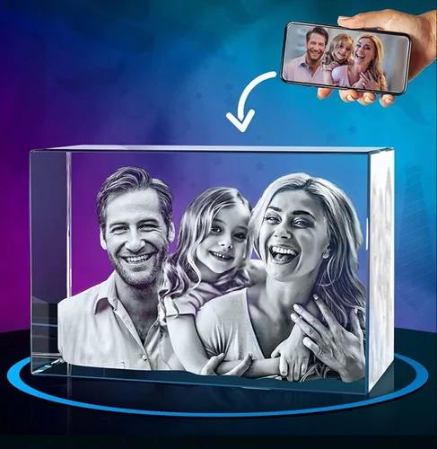 Miniatura 2 de Rdzding Foto de cristal, regalos personalizados para papá, padre, esposa, hombres, su madre, marido, gran regalo personalizado con tu propia foto