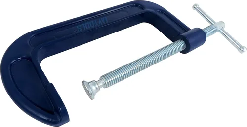 Miniatura 3 de Taytools - Paquete de 2 abrazaderas C de 6 pulgadas con marco de acero maleable, roscas Acme recubiertas eléctricamente, husillo de acero al carbono