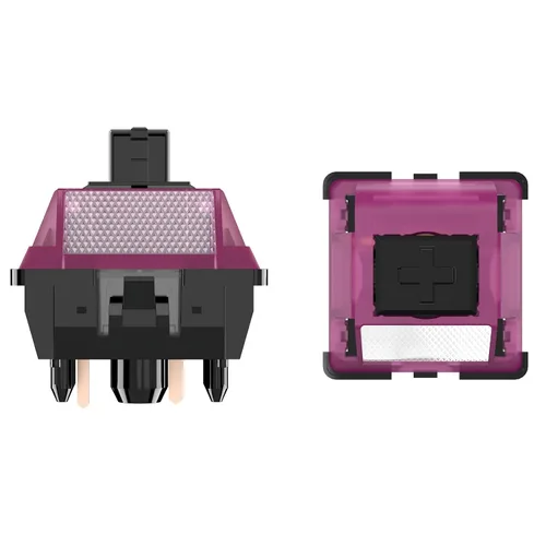 Miniatura 5 de DUROCK Interruptor Lotus negro, interruptores lineales de alta precisión 2.24 oz de resorte largo pre-lubricado RGB interruptores de teclado
