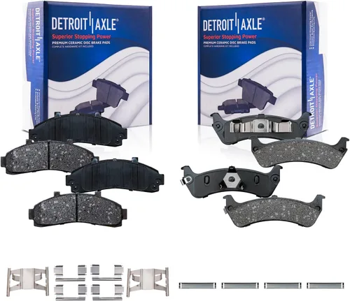 Miniatura 127 de Detroit Axle - Pastillas de Freno Delantero para Mercedes- Benz C230 C250 C300 SLK250, Pastillas de Freno Cerámica w/Reemplazo de Hardware