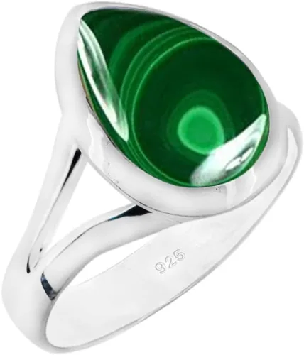 Miniatura 17 de Anillo de piedras preciosas naturales Anillo de plata ajustable hecho a mano Anillo de piedras preciosas en forma de pera Plata de ley 925