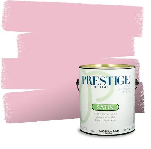 Miniatura 761 de Prestige Paints Pintura exterior e imprimación en uno, 1 galón, plano, coincidencia comparable de Valspar* Amber Rose*