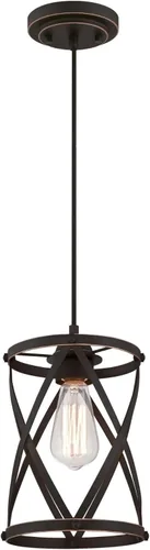 Miniatura 6 de Westinghouse 6362300 Isadora One Light Mini, colgante interior con acabado de níquel cepillado