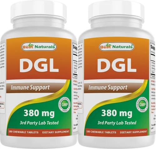 Best Naturals DGL masticable 380 mg 180 comprimidos (180 unidades (paquete de 2))