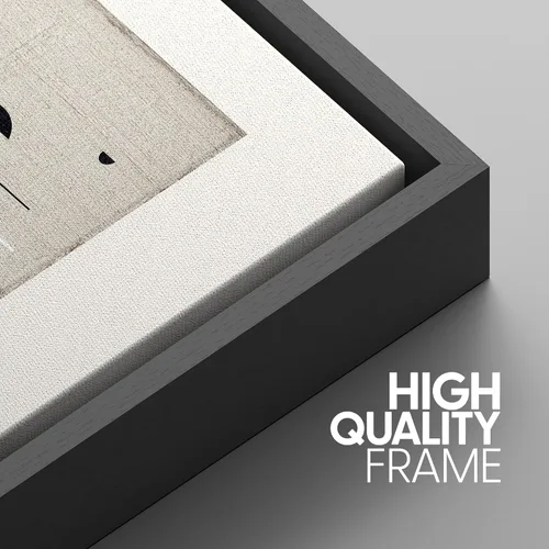 Miniatura 50 de SIGNWIN Lienzo enmarcado para pared, arte con pinceladas de flujo neutro en tonos beige abstractos, ilustraciones, arte moderno, decorativo