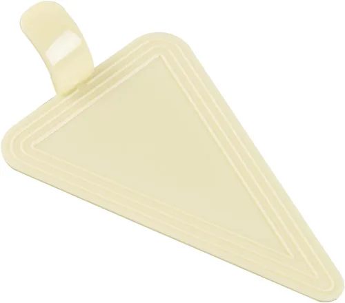 Miniatura 21 de Restaurantware Tablas para pasteles de 4.5 x 3 pulgadas, 100 bandejas triangulares de postre, ligeras con asa, tableros de repostería de plástico