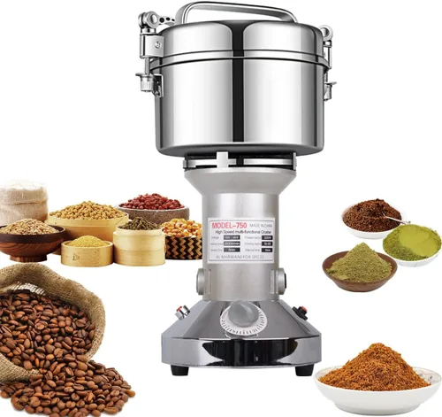 Molinillo de Granos 750g Molinillo Eléctrico de Alta Velocidad de Acero Inoxidable Molinillo de Cereales Harina de Maíz Pulverizador de Polvo