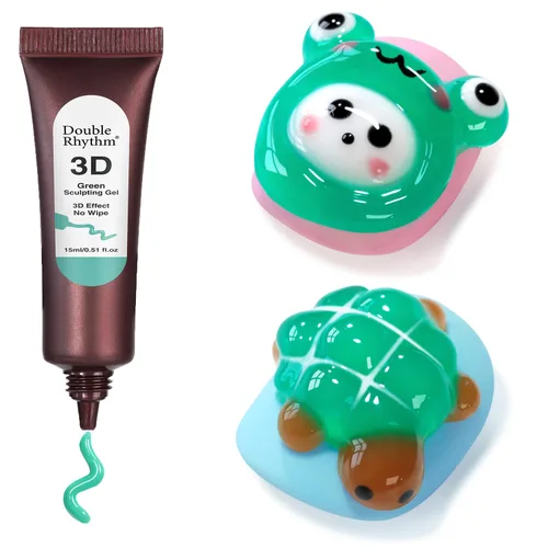 Miniatura 14 de Double Rhythm Gel de Uñas 3D de 0.5 Oz, Gel de Arte para Uñas, Gel de Escultura Sin Limpieza, Esmalte en Gel para Diseños de Uñas, Arte de Uñas DIY