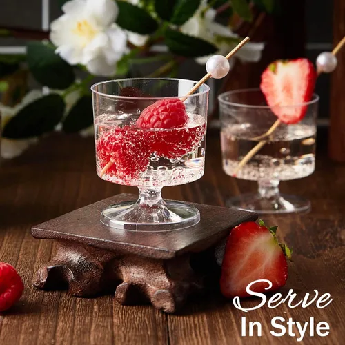Miniatura 5 de Zezzxu Mini Copas de Postre de 2 oz con Cucharas, Paquete de 100 Copas Desechables para Aperitivos Copas de Mousse Copas Pequeñas de Plástico tipo
