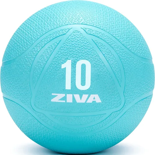 ZIVA Pelota de ejercicio medicinal – Carcasa de goma virgen de grado comercial, acabado texturizado de fácil agarre para entrenamiento de fuerza