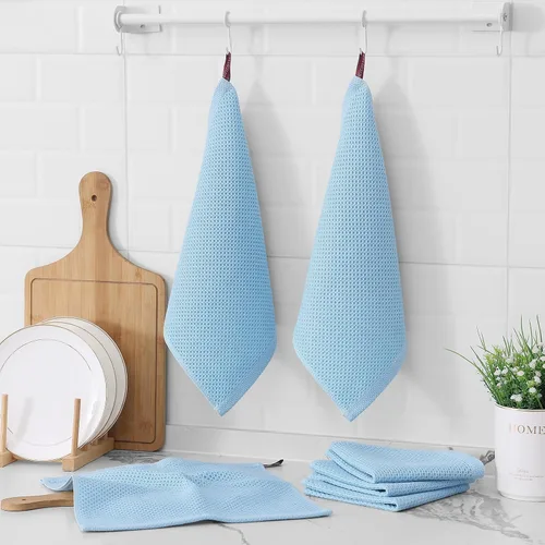 Miniatura 176 de Kitinjoy - Paños de cocina de 100 % algodón, tela de tejido gofrado, paño de limpieza ultrasuave, absorbente y de secado rápido. Beige