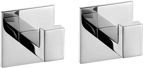 Miniatura 7 de Flybath Ganchos cuadrados para toallas, soporte de gancho para bata, acero inoxidable 304, puerta de baño, cocina, pared, ganchos para colgar Oro