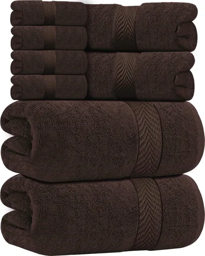 Miniatura 26 de Oakias Toallas de baño beige de alta calidad, paquete de 2, 27 x 54 pulgadas, altamente absorbentes, toallas de baño de lujo de 21.16 oz/m²