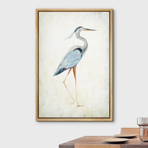 Miniatura 2 de wall26 Lienzo enmarcado para pared, elegante garza blanca, arte fino, ilustraciones de pájaros, arte moderno, decorativo, zen, rústico, tranquilo