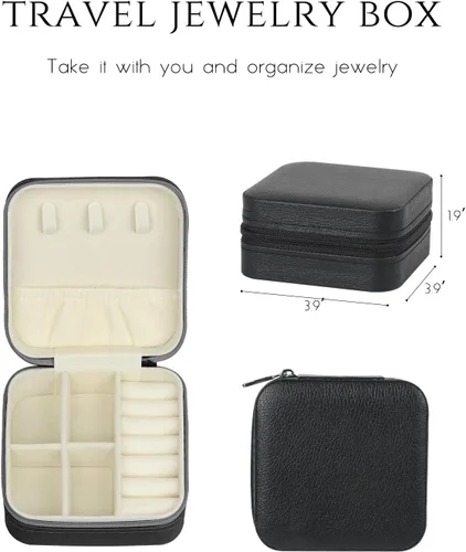 Miniatura 5 de Estuche de joyería de viaje, caja de joyería de viaje, mini estuche de joyería de viaje, estuche organizador de joyas, cajas organizadoras