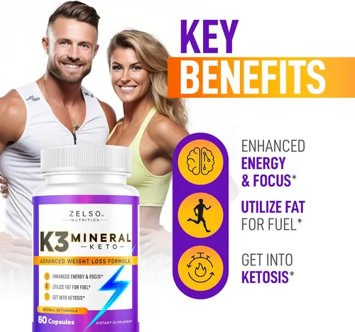 Miniatura 3 de Zelso Nutrition - Paquete de 2 píldoras minerales K3 Spark, fórmula avanzada de píldoras K3Spark para hombres y mujeres, suministro de 60 días