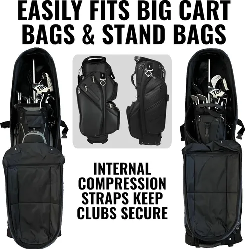 Miniatura 8 de CaddyDaddy Enforcer Golf Travel Bag Crush Resistant Hard Top Protection, New 18 Month Full Replacement Coverage, Durable Thick Nylon Wheels Lockable