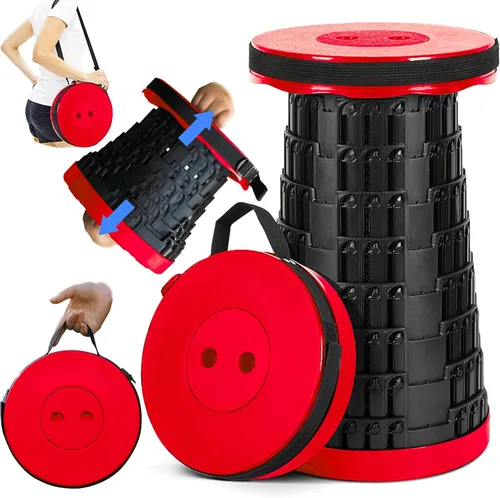 Miniatura 16 de Taburete plegable máximo de 620 libras y bolsa de transporte acolchada 3 en 1, taburete telescópico portátil para adultos, asiento plegable