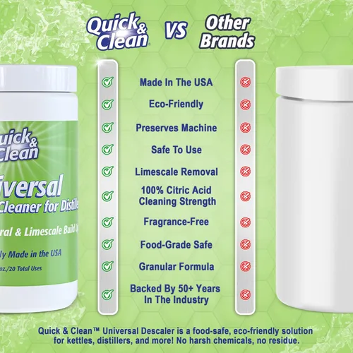 Miniatura 4 de Quick & Clean Descalcificador universal - 2 libras - Fabricado en los Estados Unidos - Polvo descalcificador de gránulos para máquinas