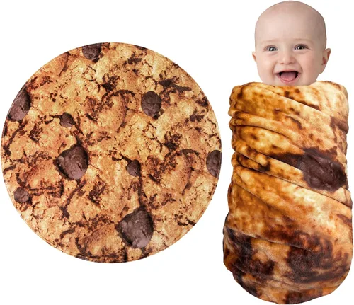 Miniatura 13 de Jorbest Manta envolvente de tortilla de burrito, regalos para bebé recién nacido, manta de bebé de tortilla, regalos divertidos para baby shower