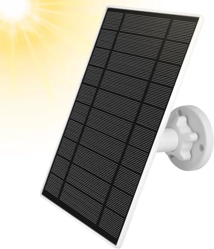 Miniatura 8 de Panel solar de 6 W 5 V para cámara Wyze al aire libre v1/v2 y batería Cam Pro, puerto micro USB o USB tipo C IP65 impermeable, montaje ajustable